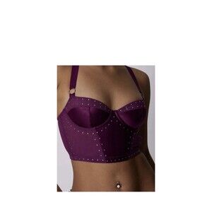 Parade Purple Lace Racer Back Bra Adjustable Womens Sz 2XL Holidays Event Corset